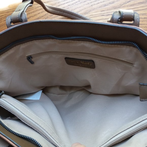 NWOT Brown Vegan Leather Whipstitch Detail Purse SouthwesternMinimalist OldMoney - Picture 7 of 16